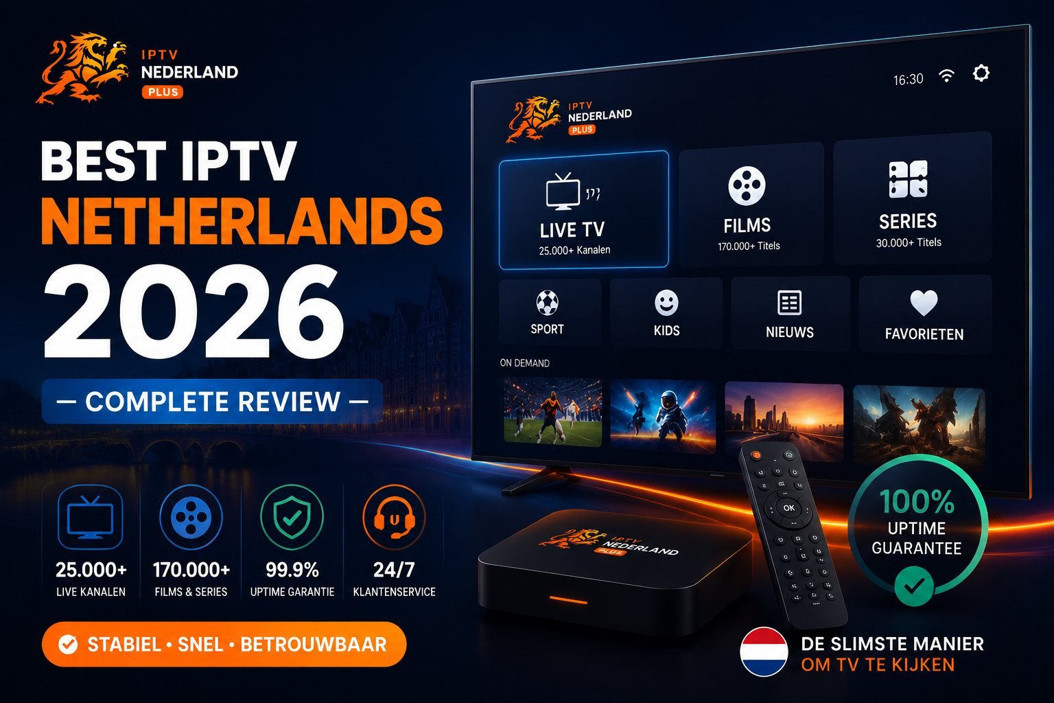 Beste IPTV Nederland 2026 review