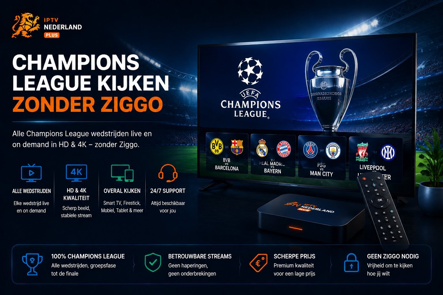 Champions League kijken zonder Ziggo