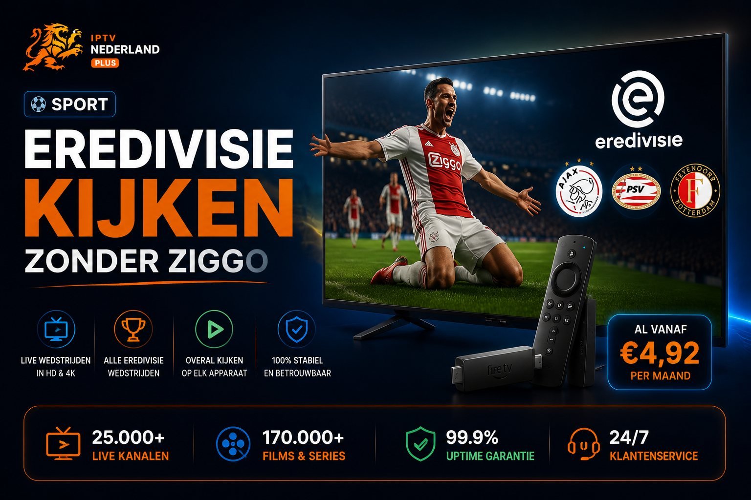 Eredivisie kijken zonder Ziggo