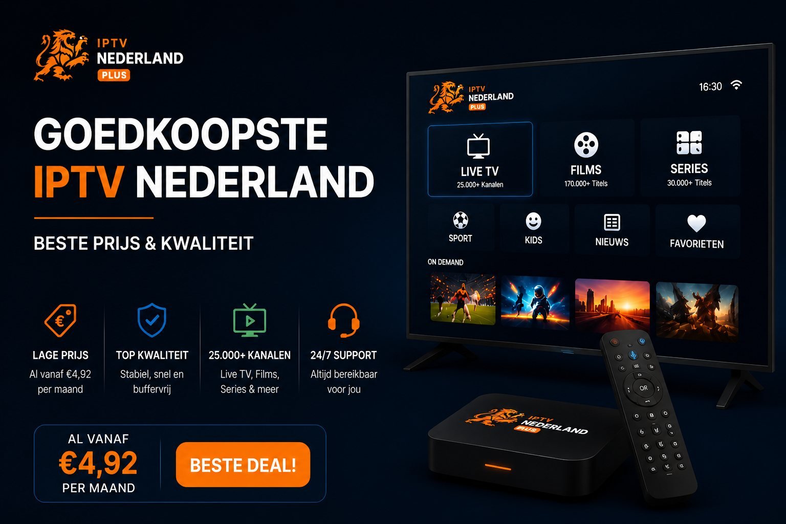Goedkoopste IPTV Nederland