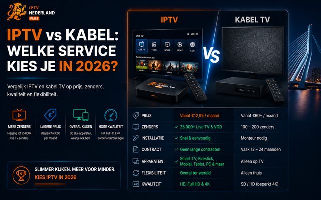 IPTV vs kabel-tv vergelijking