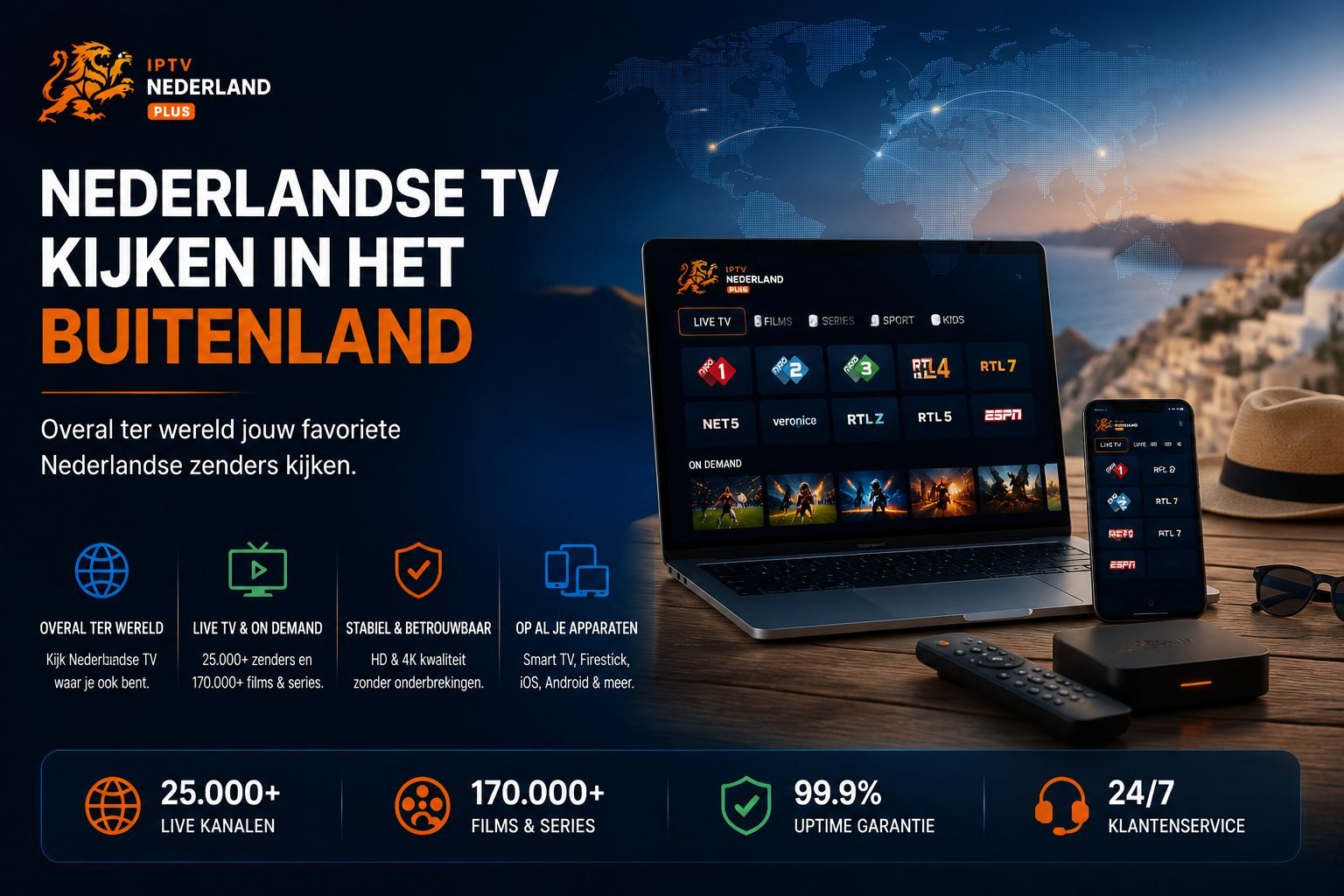 Nederlandse tv kijken in het buitenland